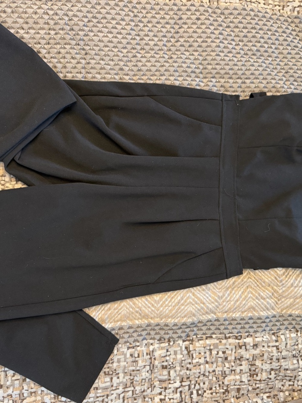 Charlotte Russe Black Pleated High-Waist Jumpsuit